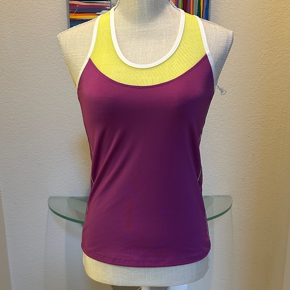 Purple and Yellow Women's Tank Top